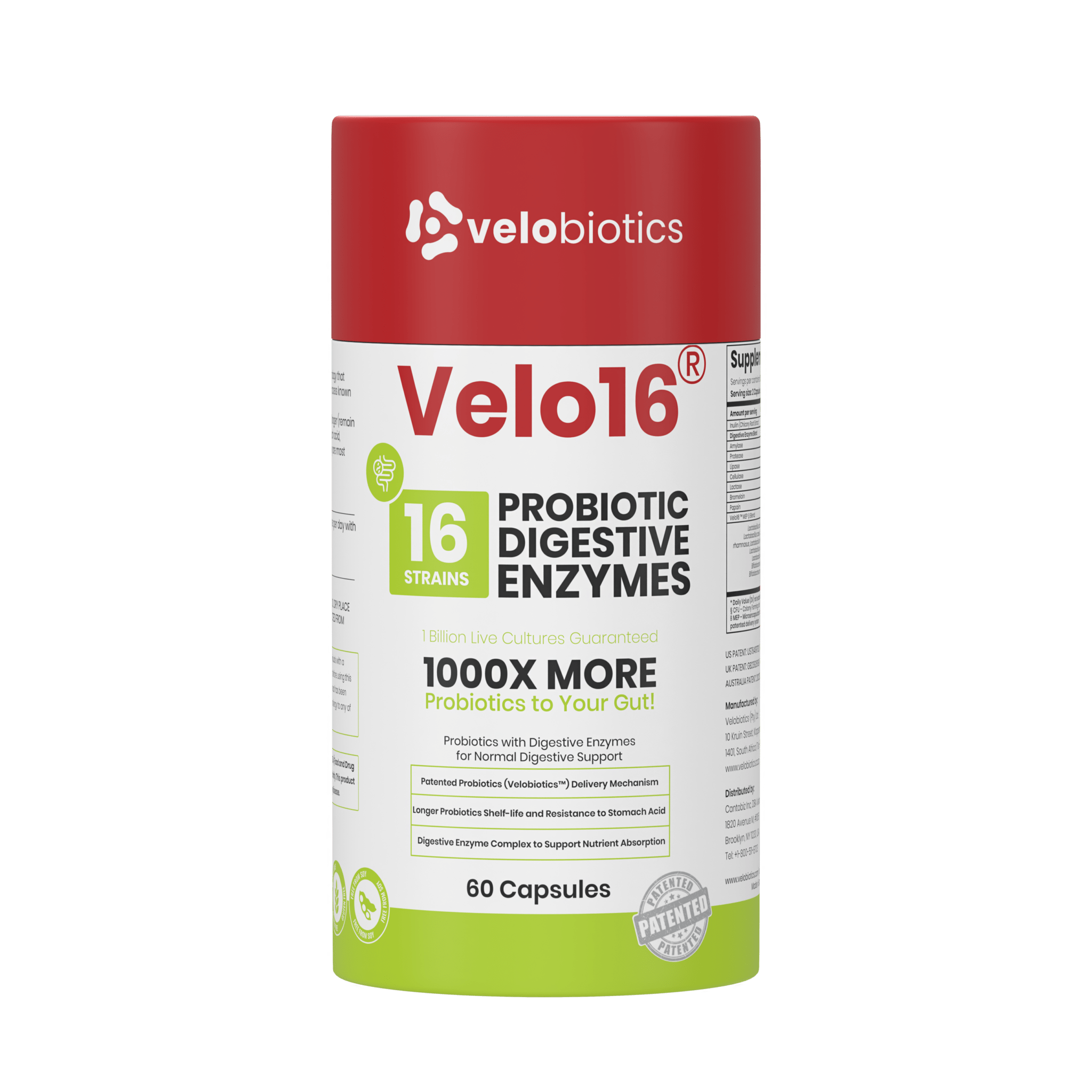 Velo16 Probiotic + Digestive Enzymes Complex - Velobiotics