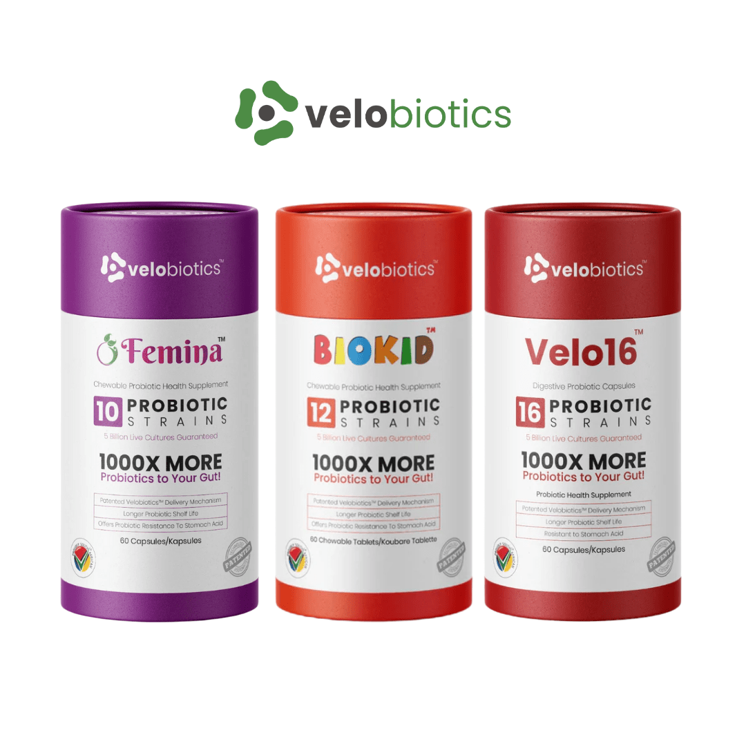 Family Gut Health Complete Bundle - Velo16, Femina and BioKid Chewable - Velobiotics