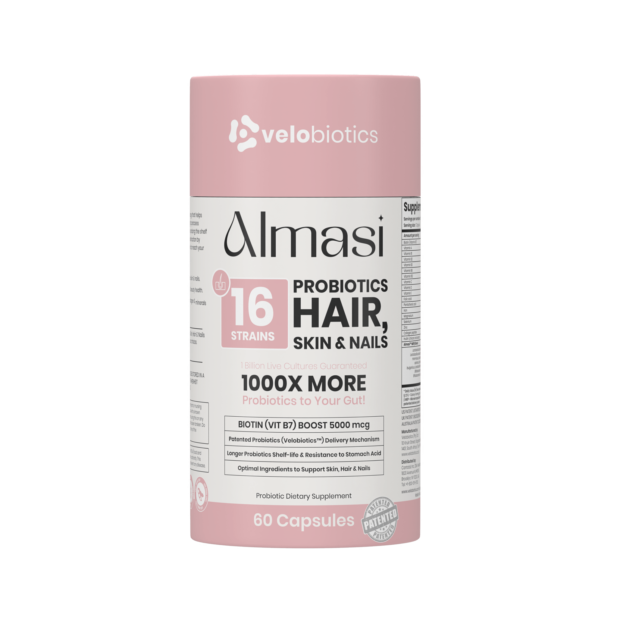 Almasi Probiotics Skin, Hair & Nails (60s) - Velobiotics