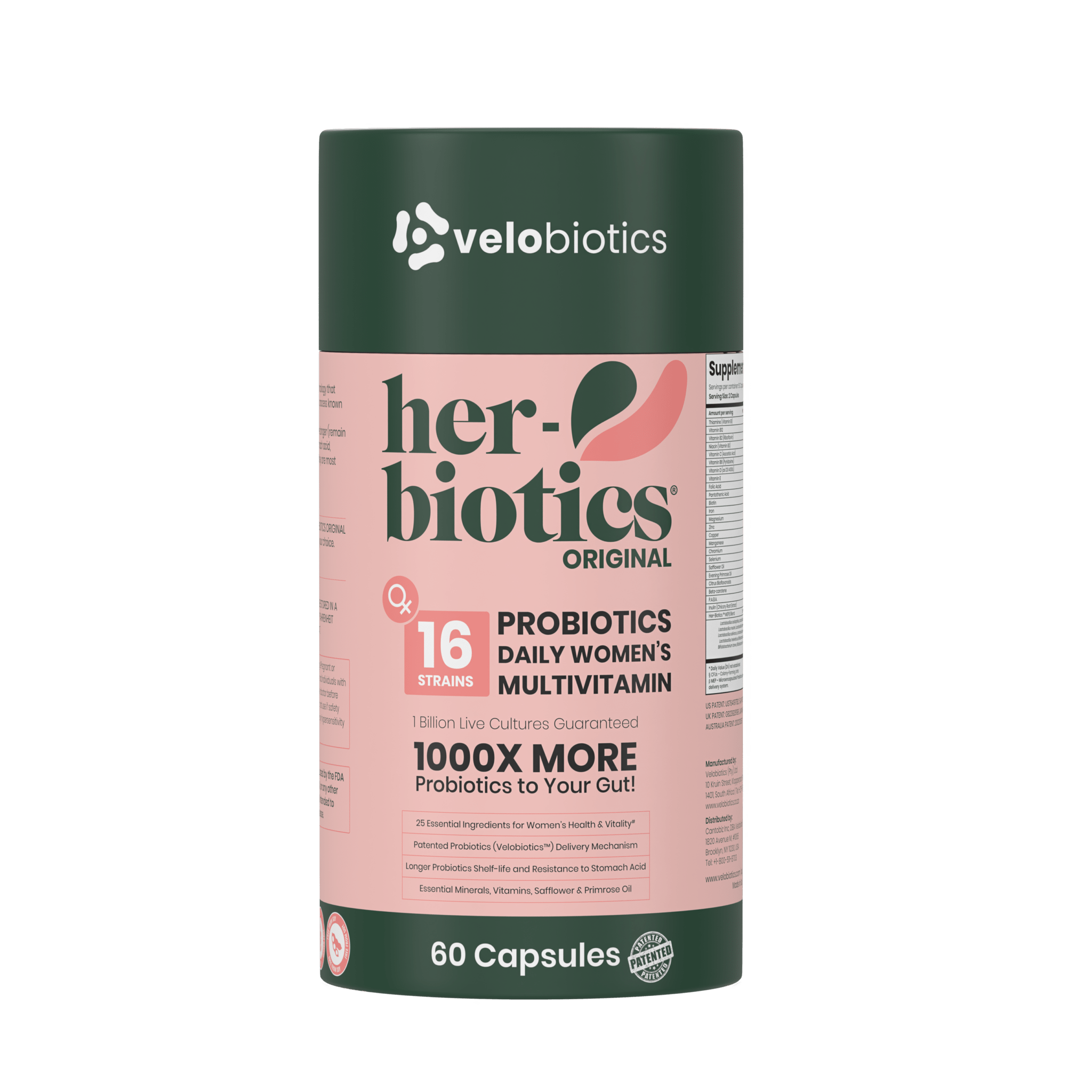 Her-Biotics Probiotics ORIGINAL Multivitamin Capsules (60s) - Velobiotics