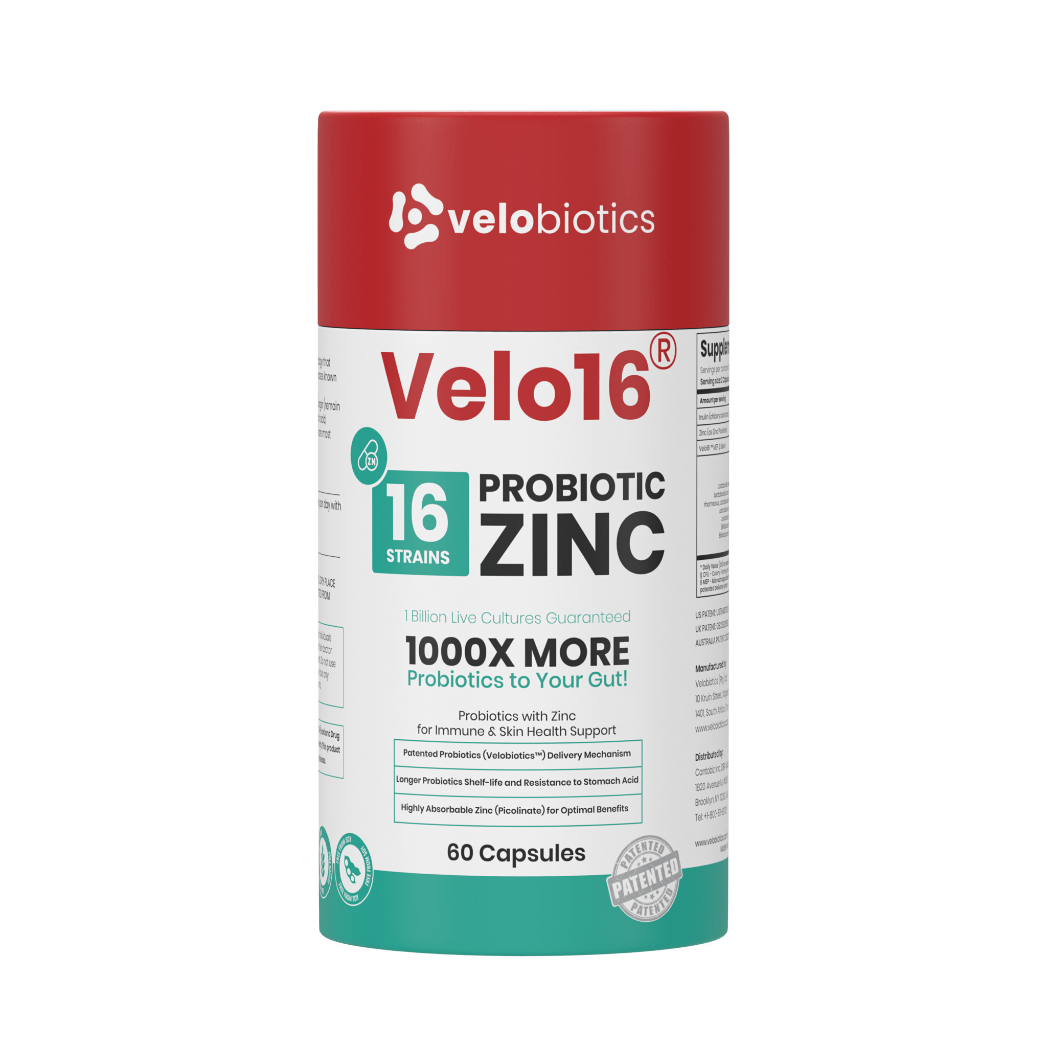 Velo16 Probiotics + Zinc Picolinate - Velobiotics