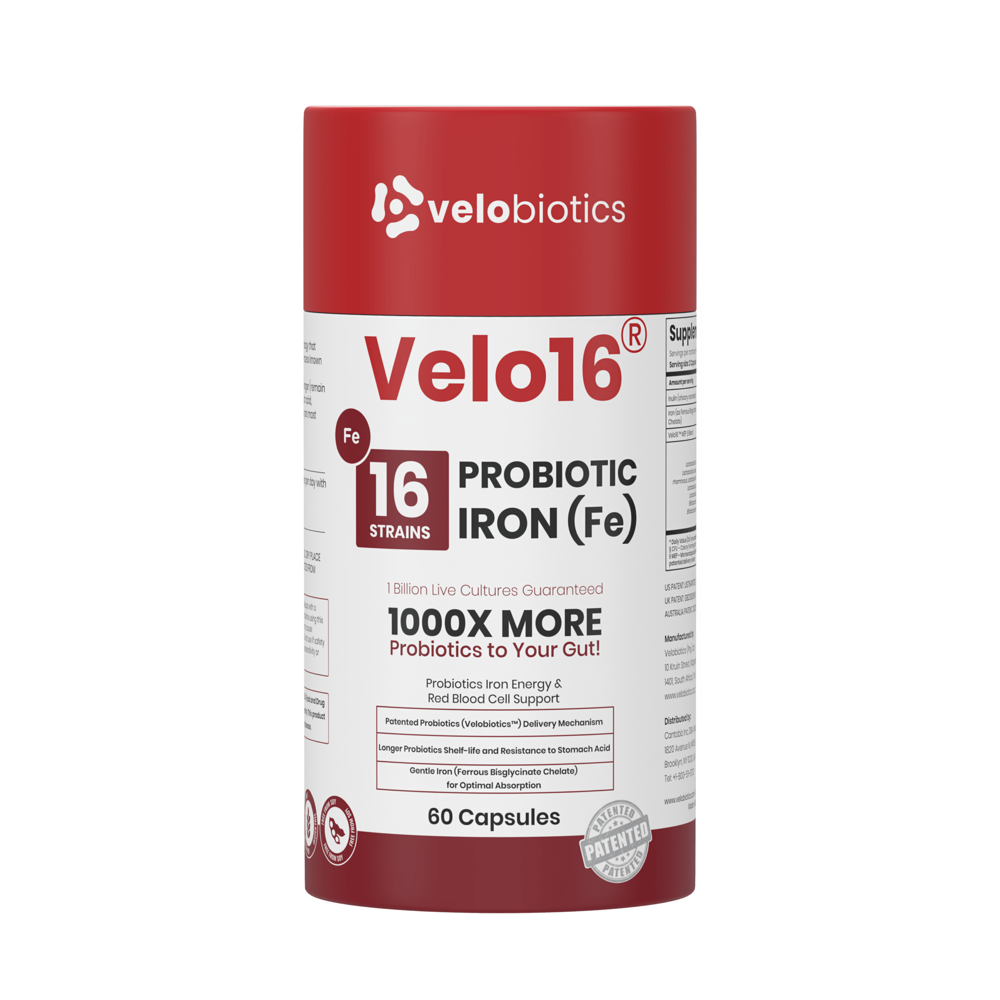 Velo16 Probiotics + Iron - Velobiotics