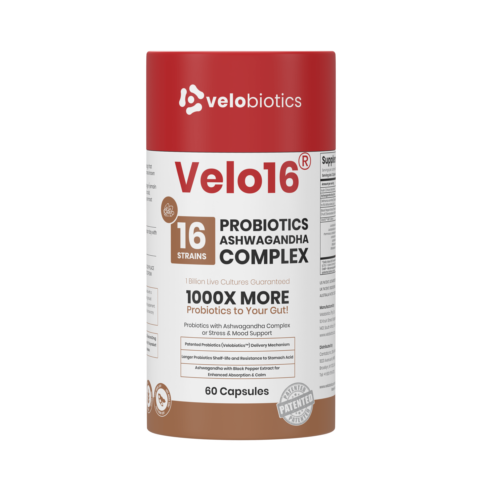 Velo16 Probiotics + Ashwagandha Complex - Velobiotics