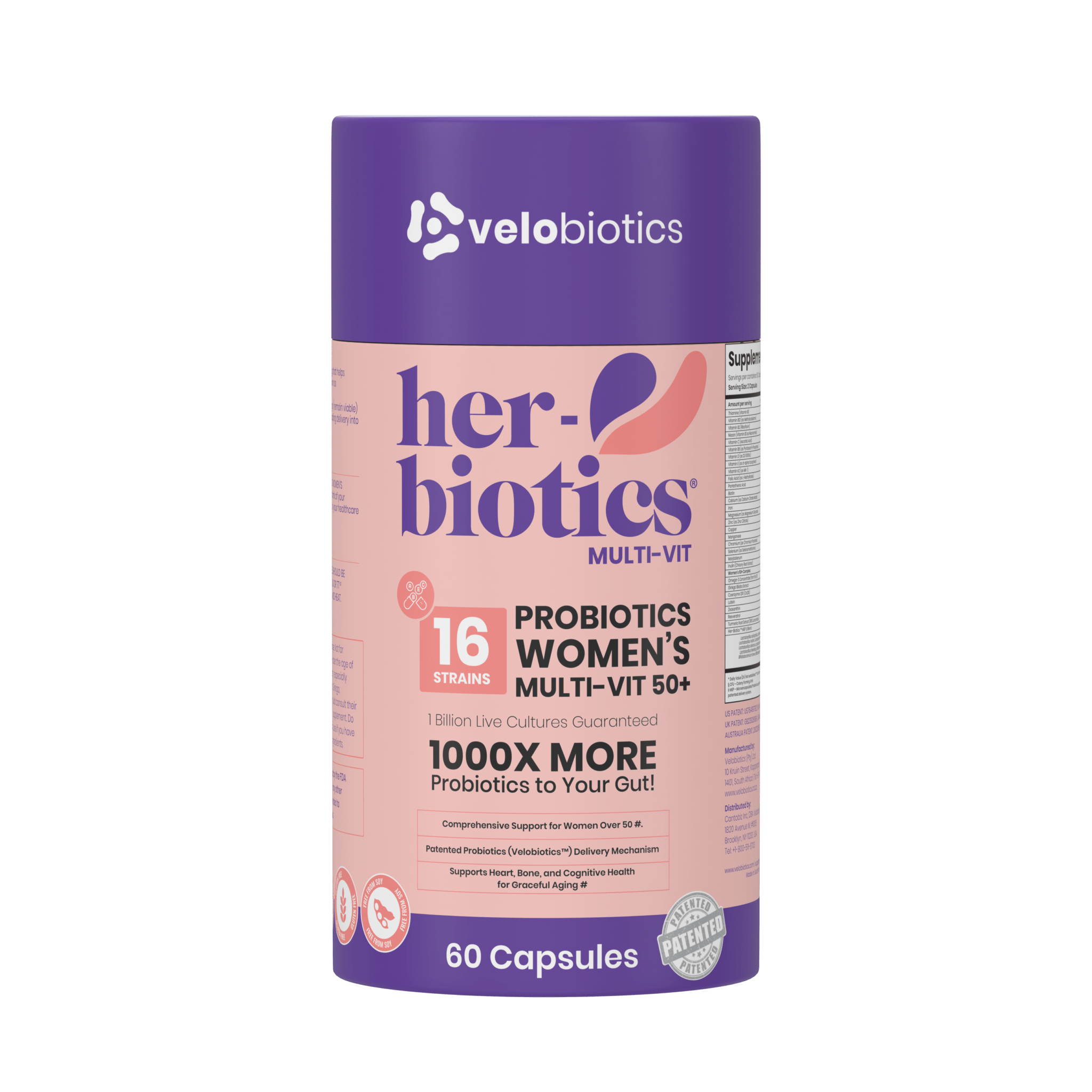 Her-Biotics Probiotics Ageless Multivitamin 50+ - Velobiotics