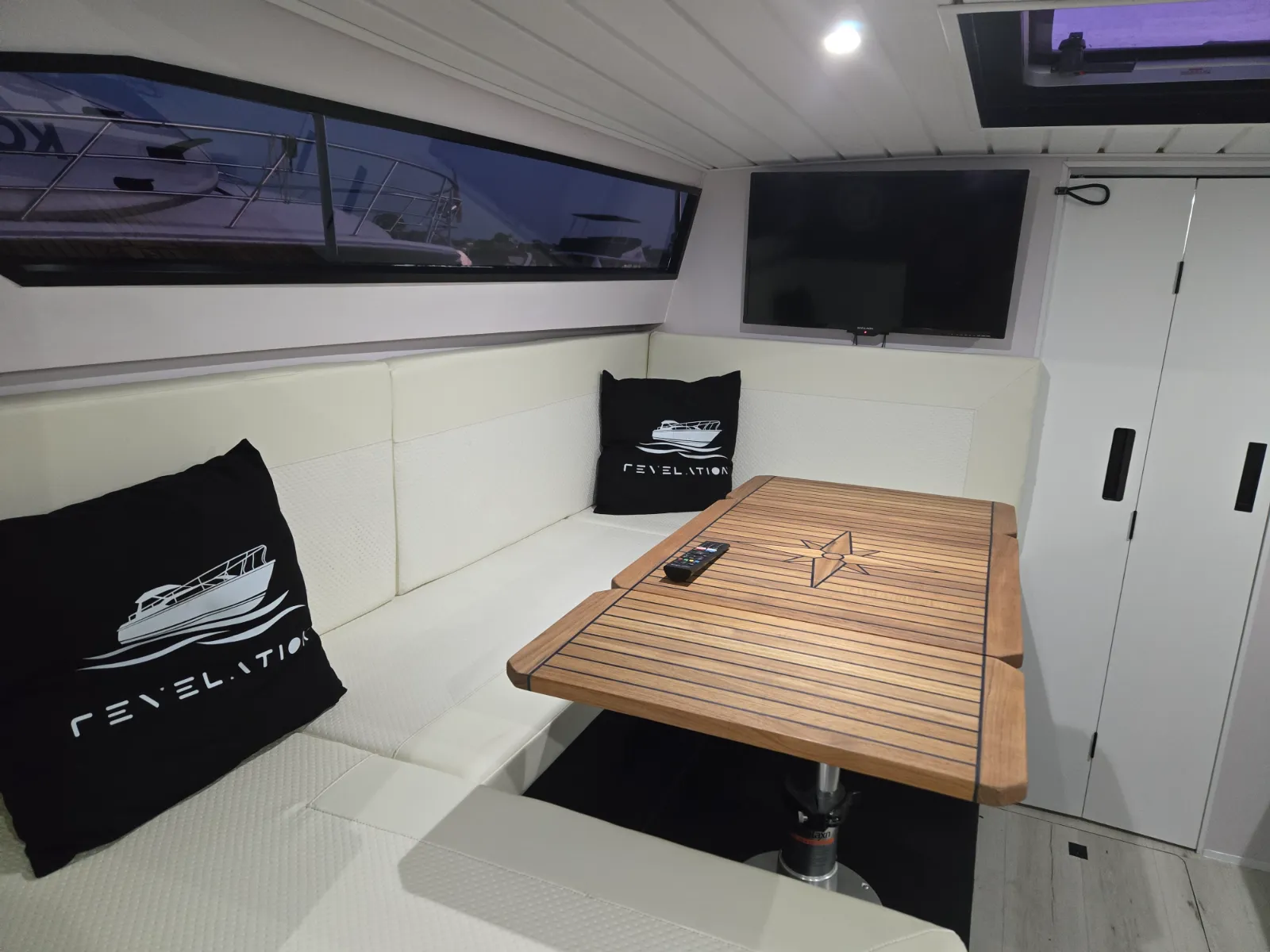 Tables fitted in saloon