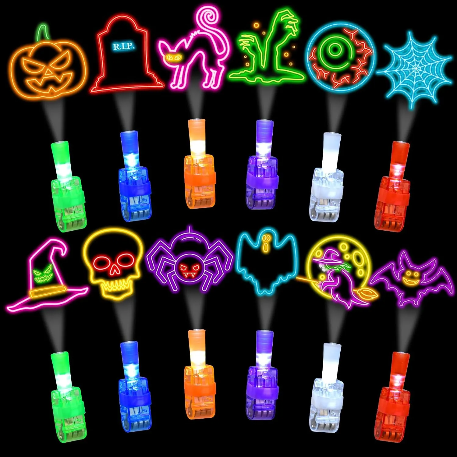 36pc LED finger lights pack