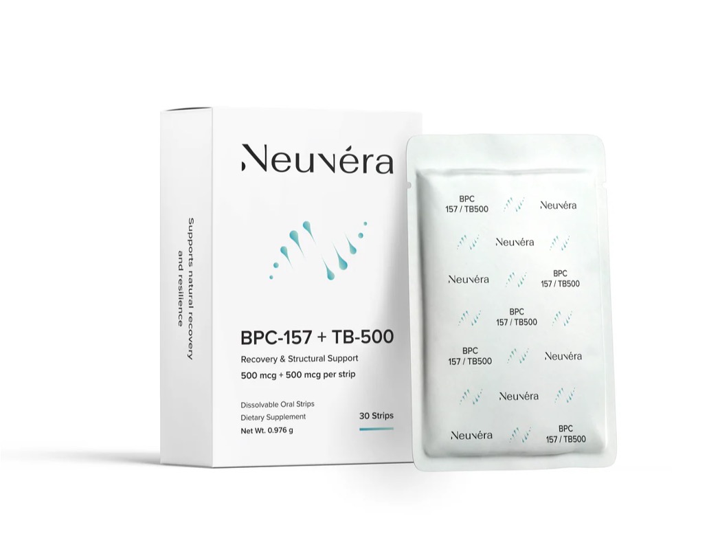Neuvera BPC-157 + TB-500 Oral Dissolving Strips for recovery & structural support.