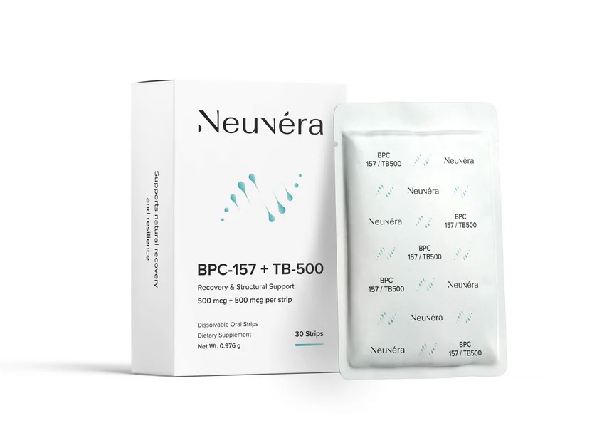 Neuvera BPC-157 + TB-500 oral dissolving strips for recovery and structural support