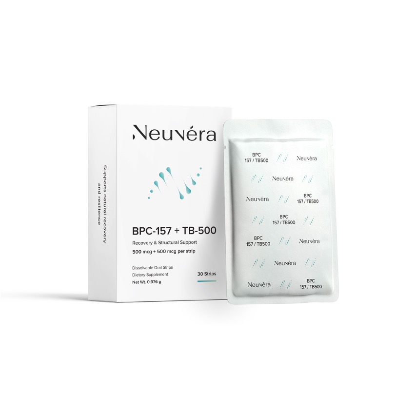 The Neuvera BPC-157 + TB-500 dissolvable strips.