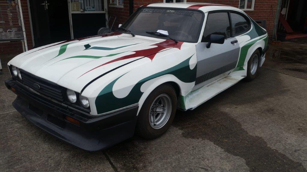 The finished Werksturbo from the front three-quarter, front spoiler and striping in place