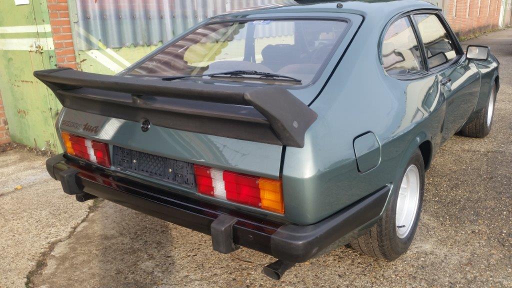 The Capri from the rear with the tailgate spoiler fitted