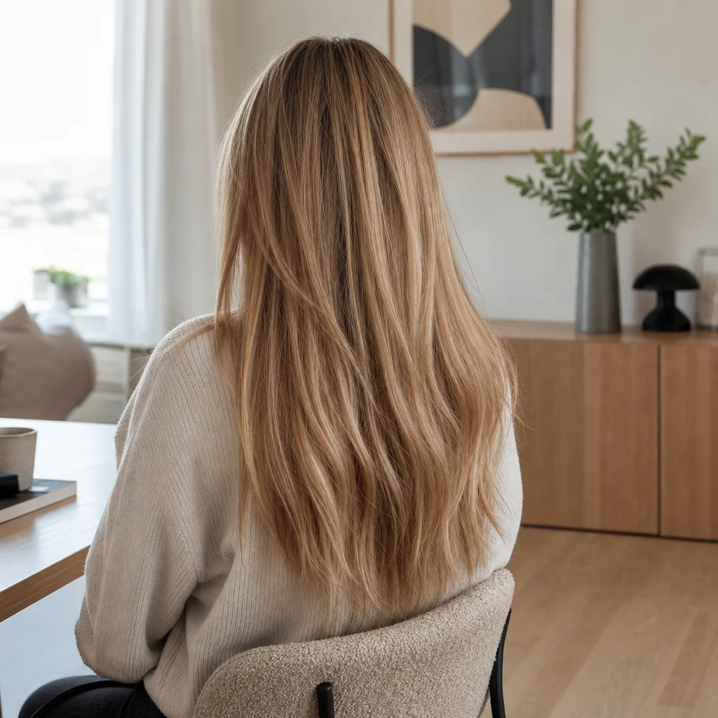 The One Piece — lifestyle shot, golden blonde result