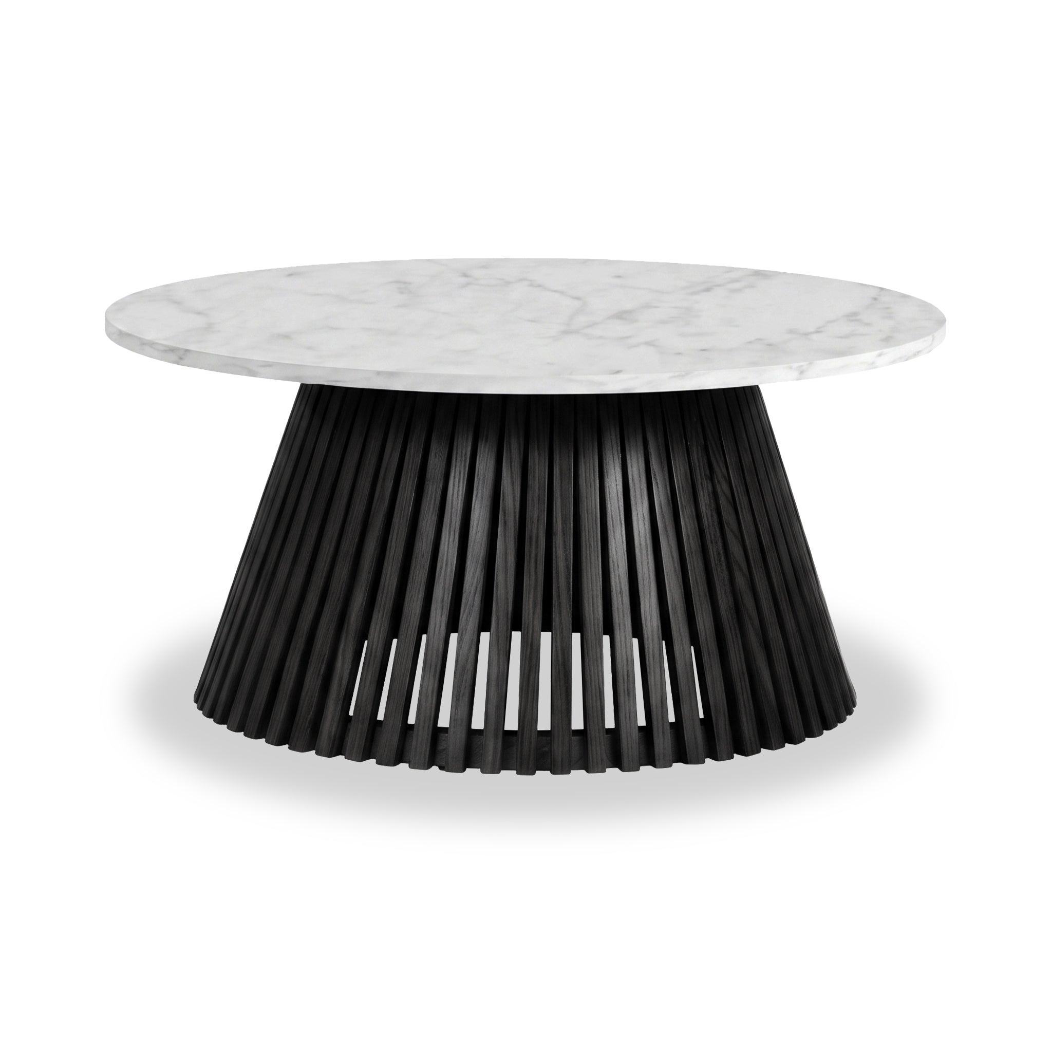 Shorwell Black & Marble 80cm Round Coffee Table