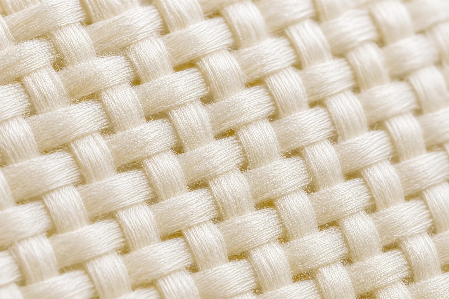Extreme close-up of Giza Egyptian cotton fabric weave