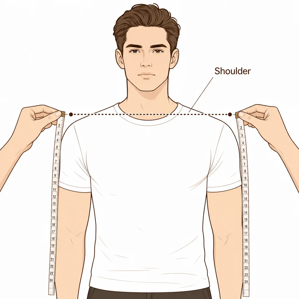 Shoulder width measurement illustration