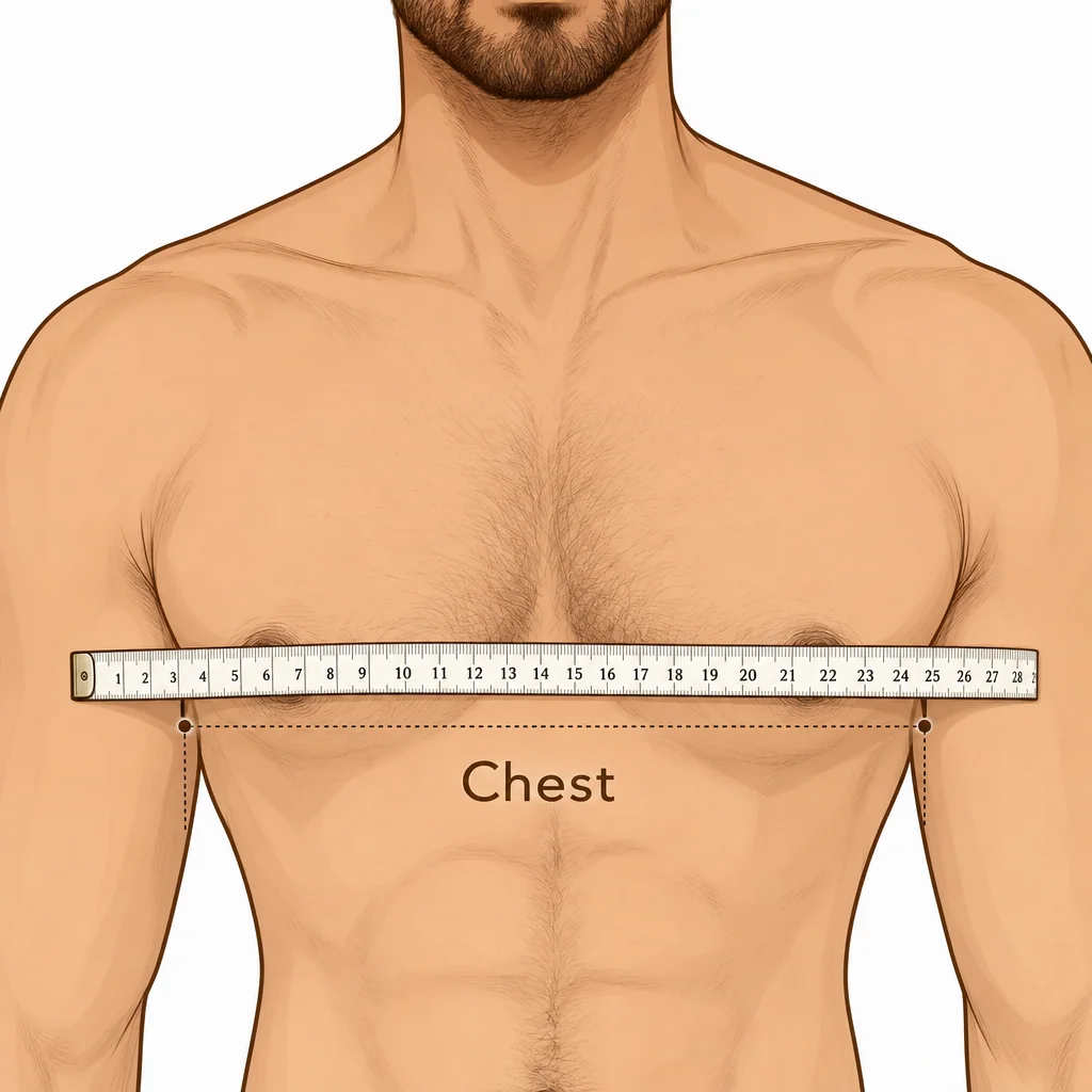 Sleeve length measurement illustration