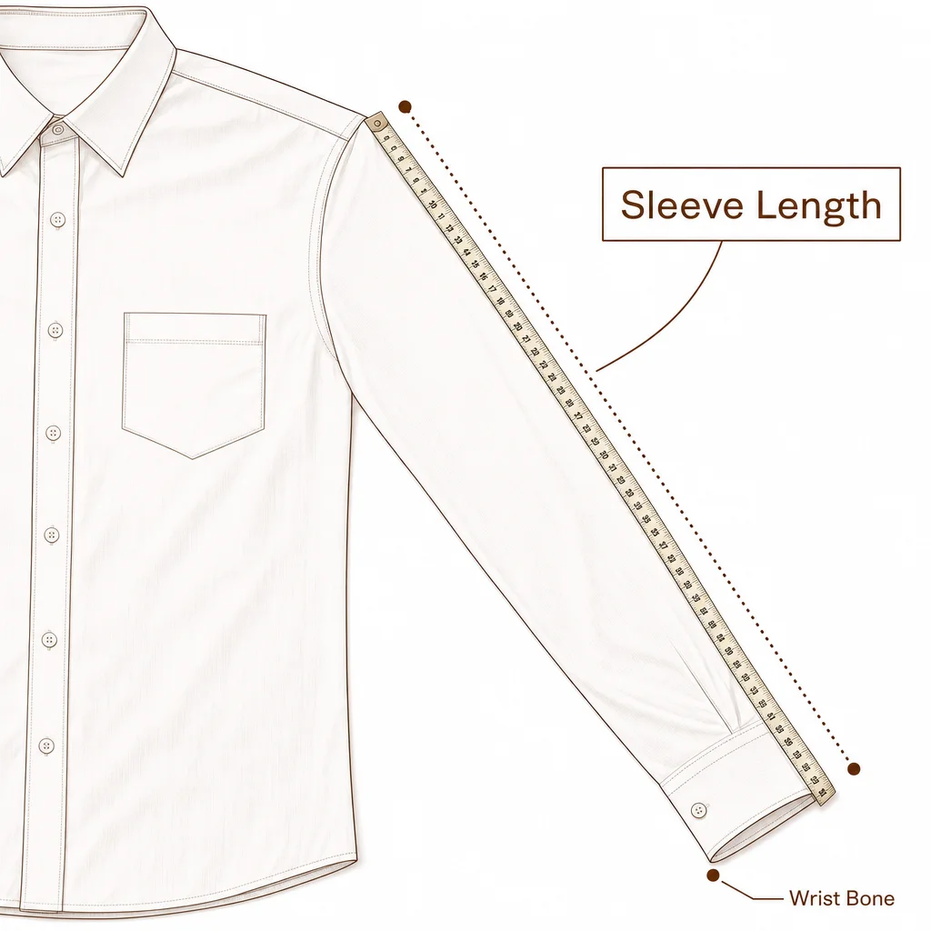 Chest measurement illustration
