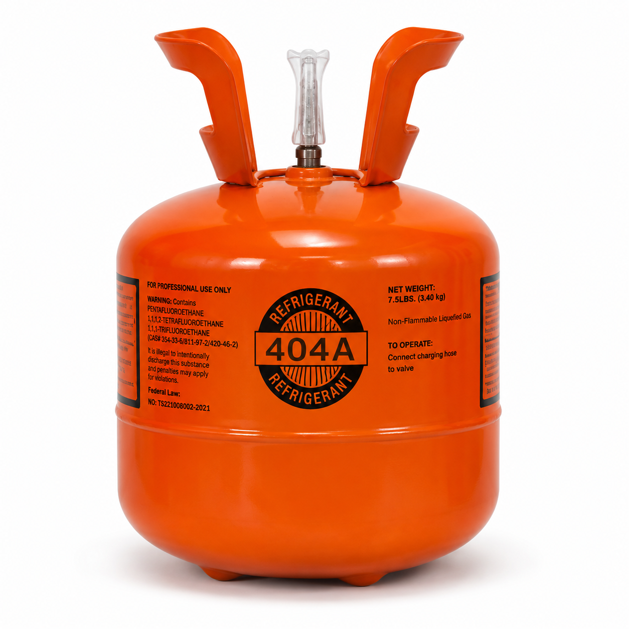 Representative R404A 7.5 LBS Refrigerant