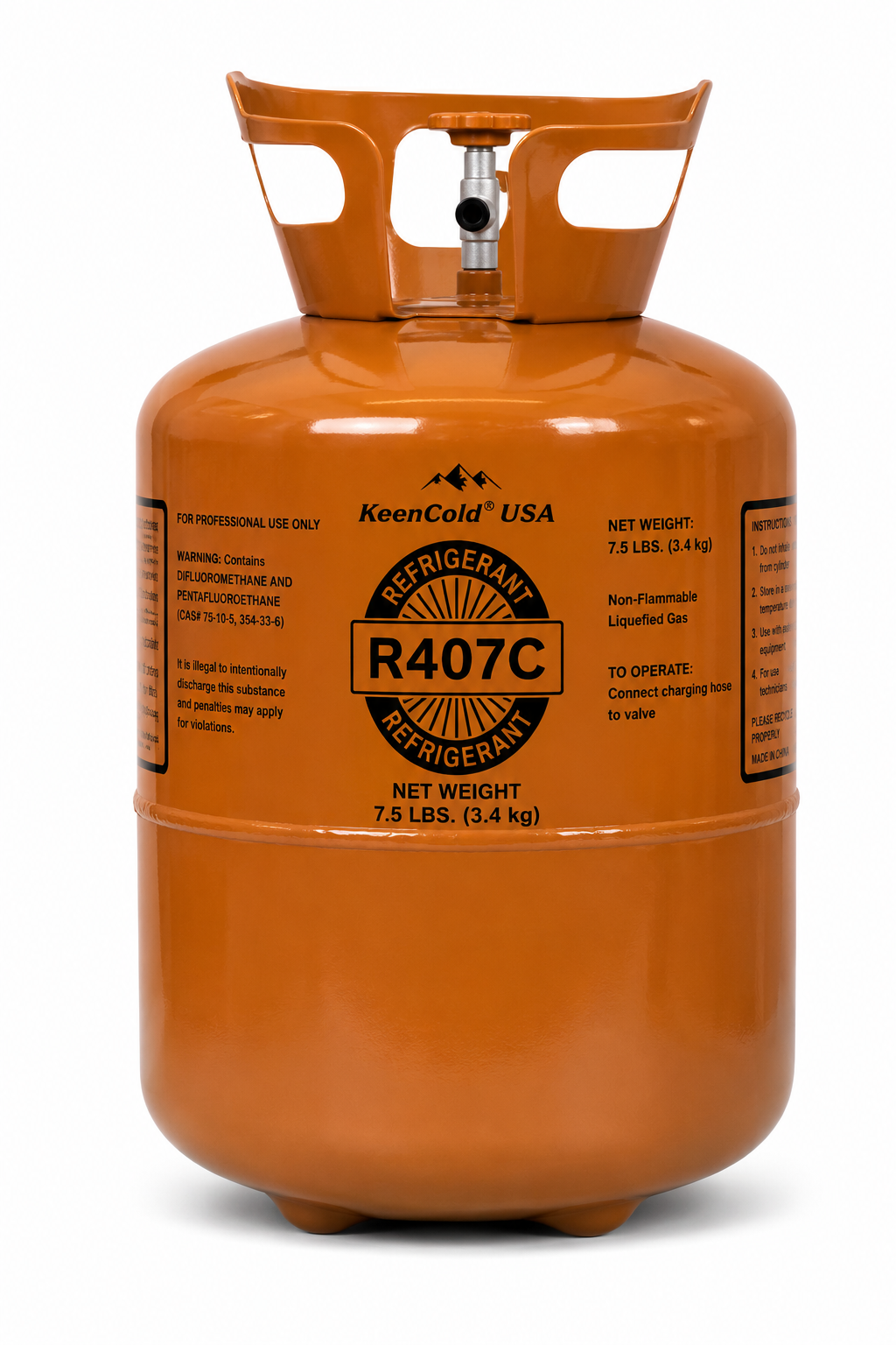 Representative R407C 7.5 LBS Refrigerant