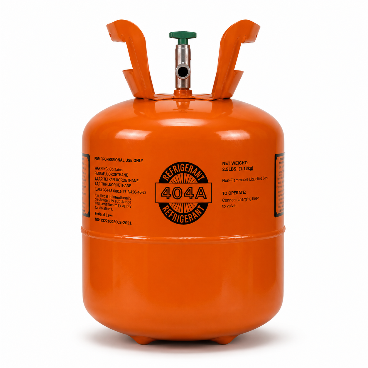 Representative R404A 2.5 LBS Refrigerant
