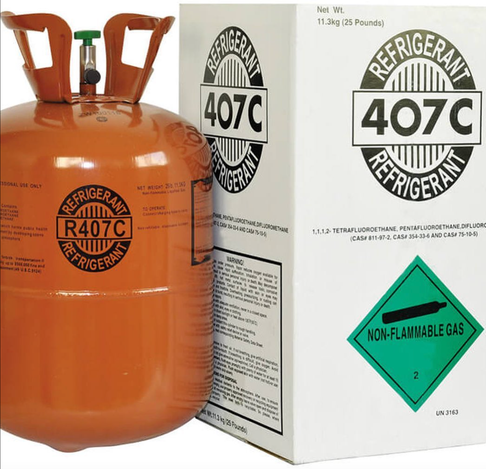 Representative 25lb R-407C Refrigerant, Factory Sealed