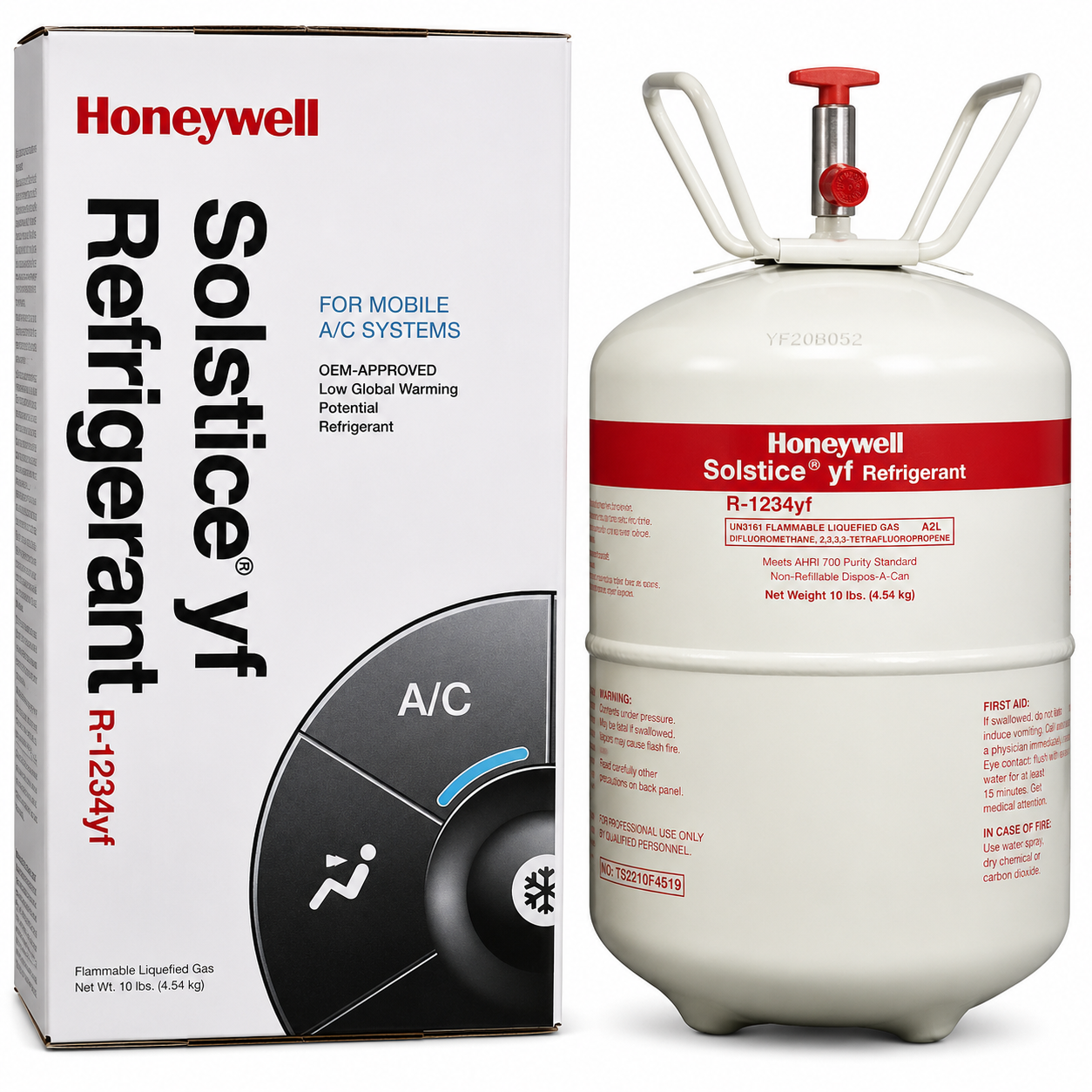 Representative 10lb Honeywell R-1234yf Refrigerant – Made in USA