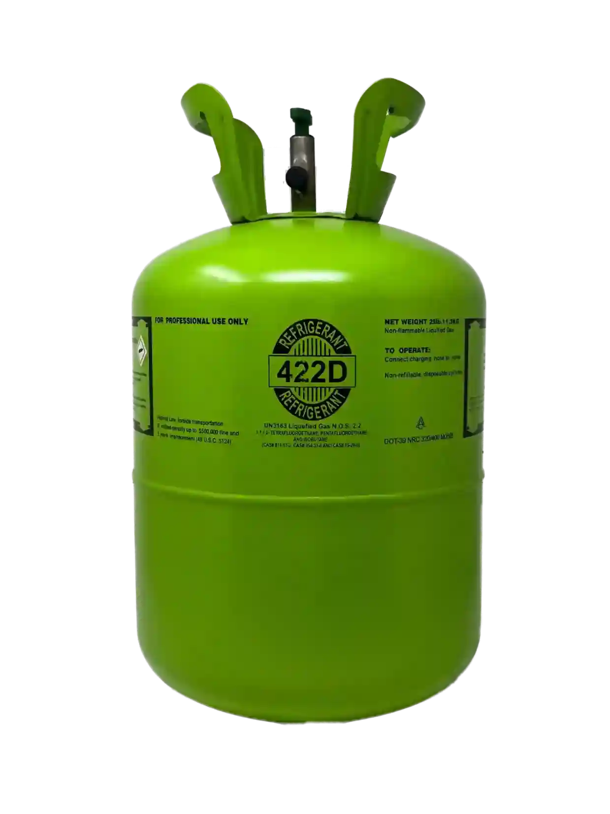 Representative 25lb R-422D Refrigerant