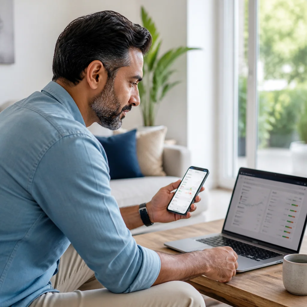 Professional in-home blood draw with a calm patient experience