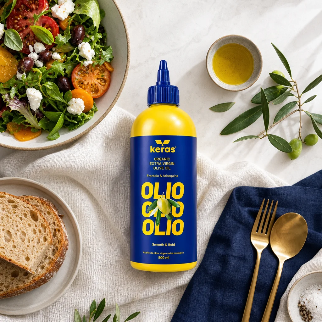 KERAS Botella Chef Reutilizable con AOVE Ecológico, 500 ml — imagen 5 de 5