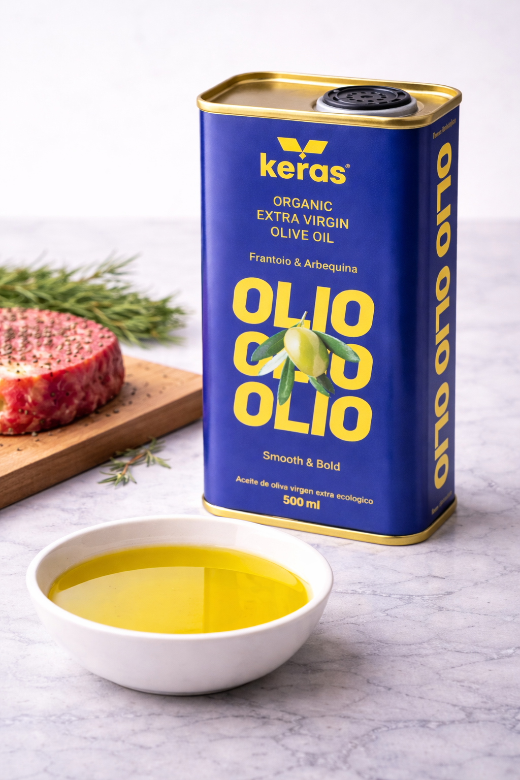KERAS Lata Refill – AOVE Ecológico Premium, 500 ml — imagen 3 de 4