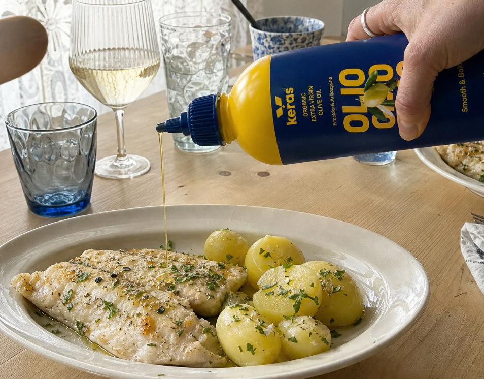 Chef Bottle KERAS con pescado y patatas