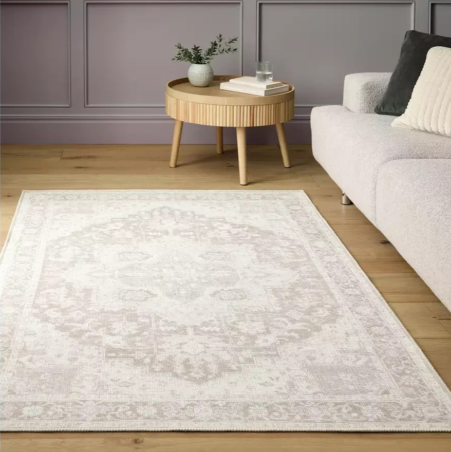 Vintage Effect Neutral Rug 120x170cm