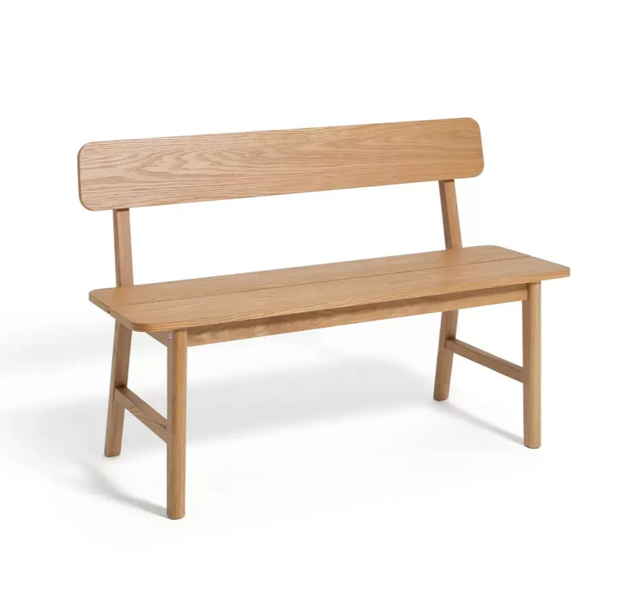 Nel Wood Oak Dining Bench Natural