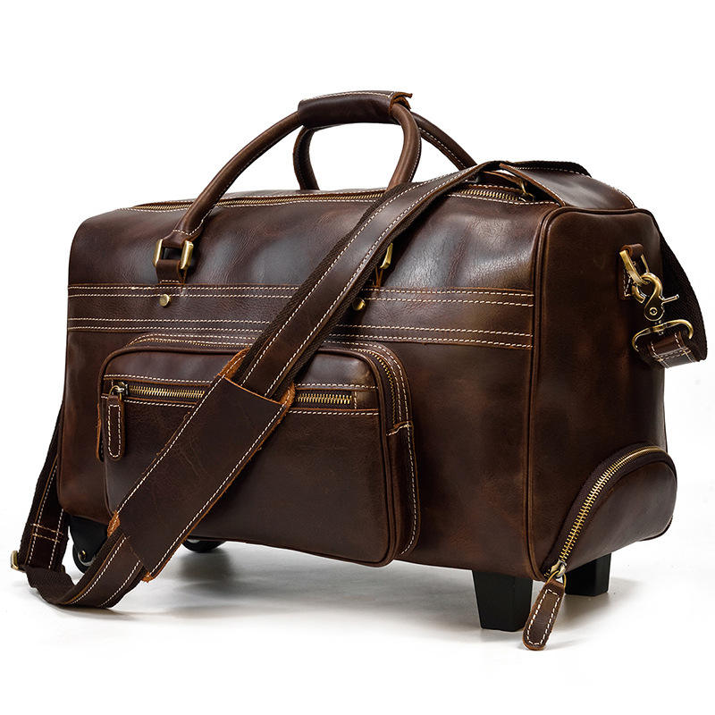 The Rolling Duffel, supplier three-quarter photograph with handle stowed