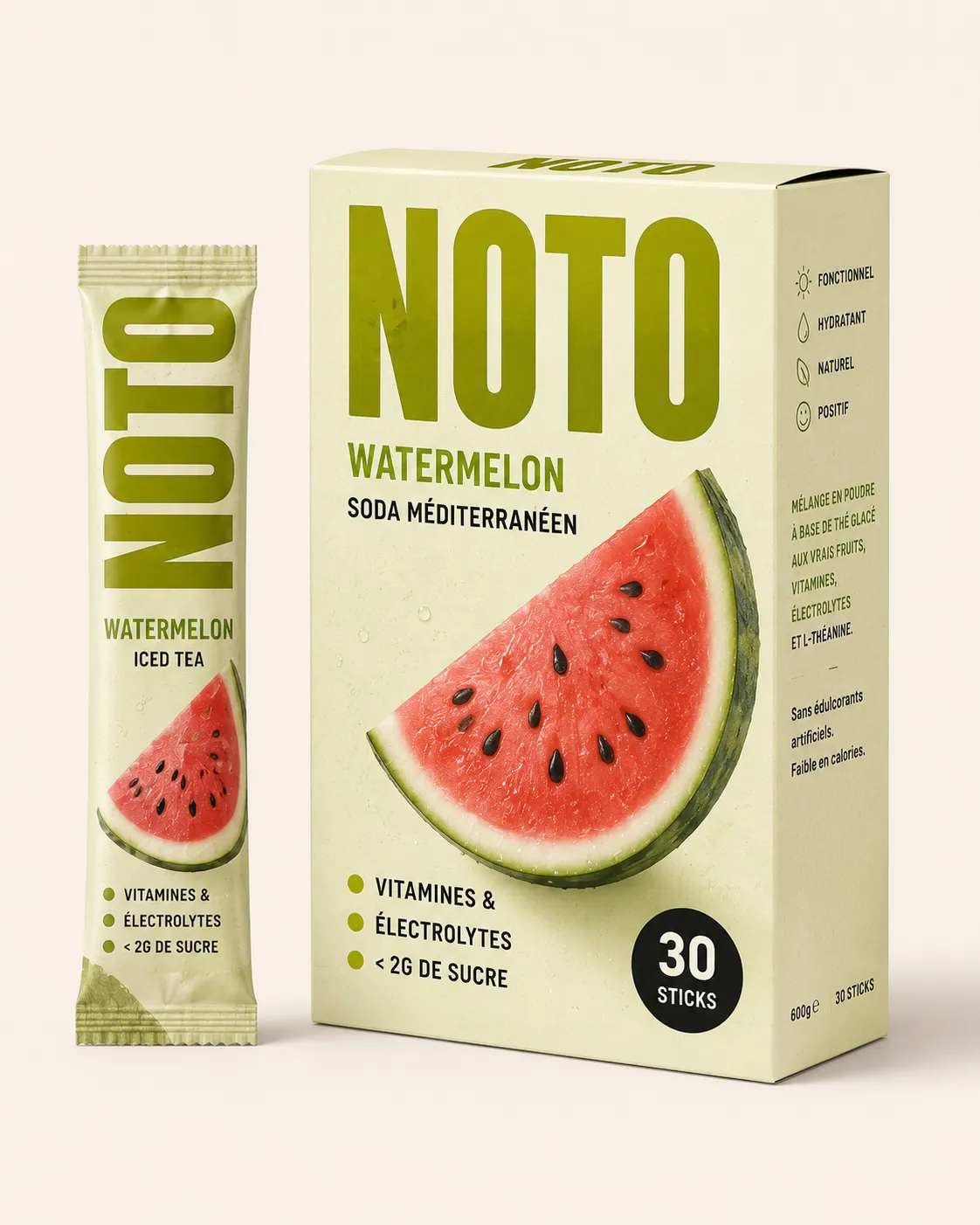 NOTO Watermelon — Fresh-cut watermelon and green tea