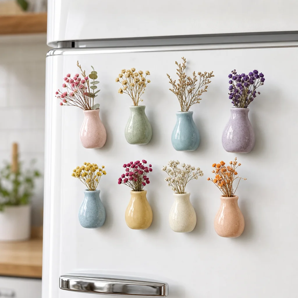 Bloom Buddies Mini Vase Magnets (Set of 8)