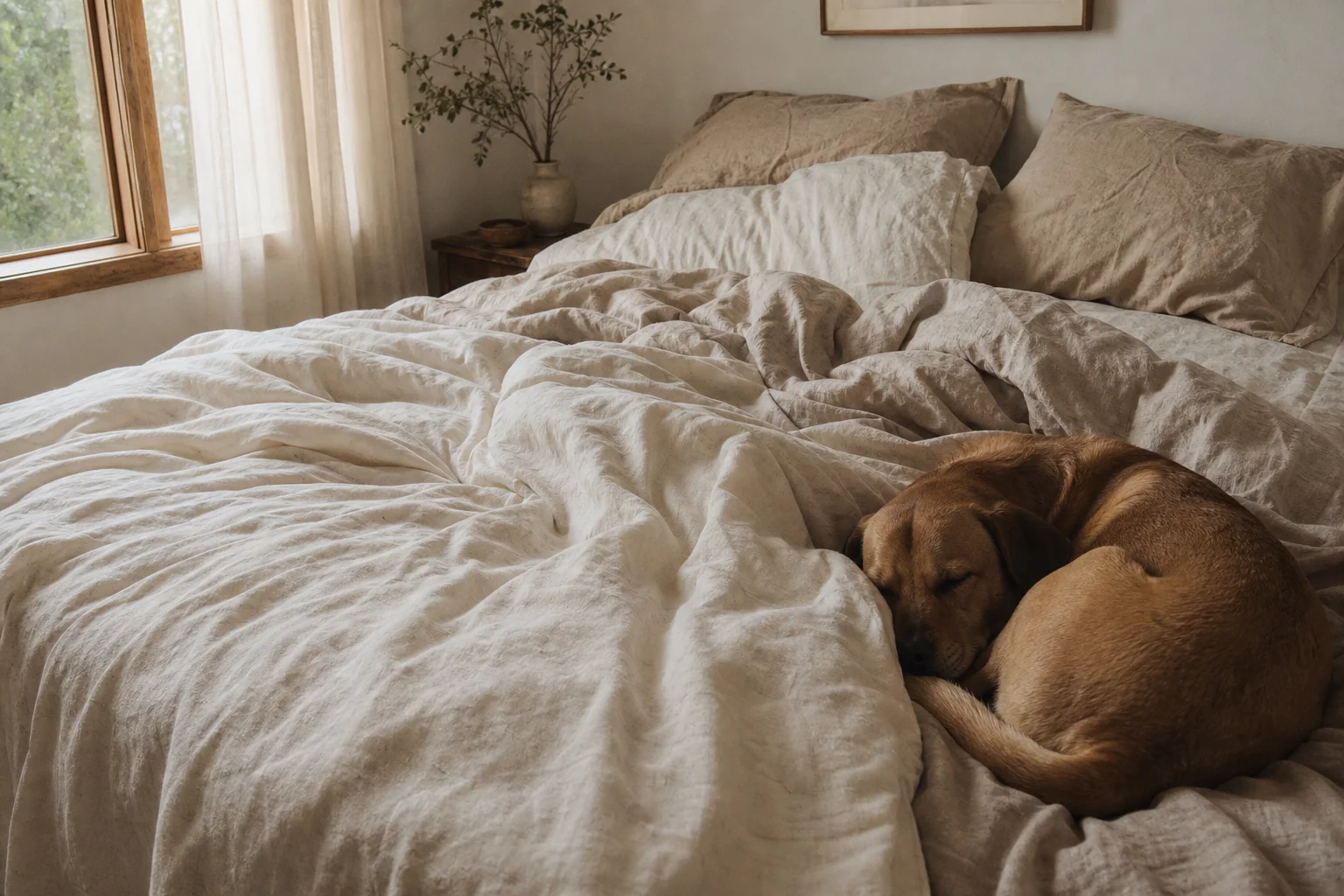 Pet hair on bedding