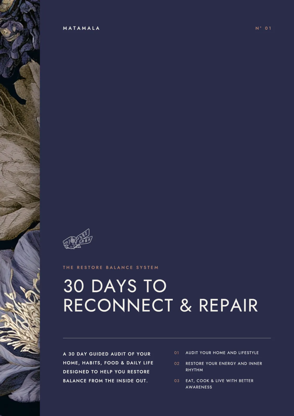 30 days to reconnect & repair — Matamala botanical cover artwork