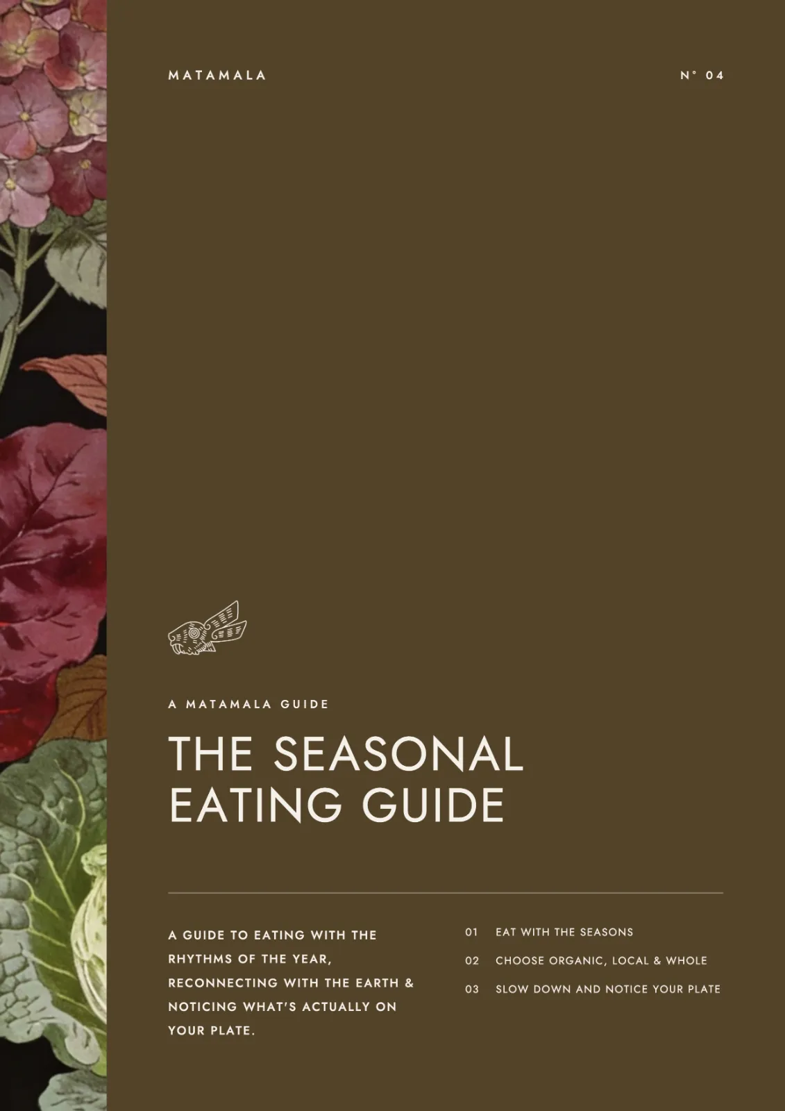 The Seasonal Eating Guide — Matamala botanical cover
