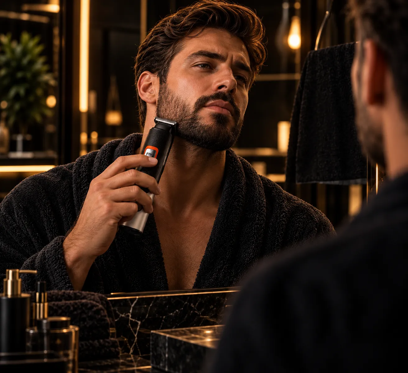 Luxury Precision Set — For Him — The barber chair, moved to your own mirror.