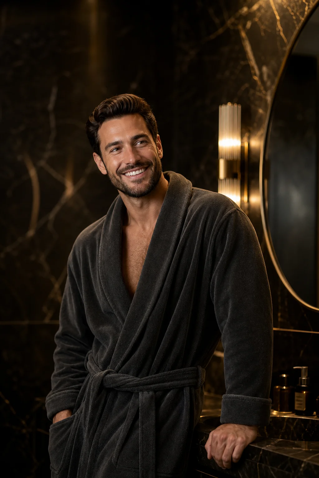 His side — a grooming moment at home