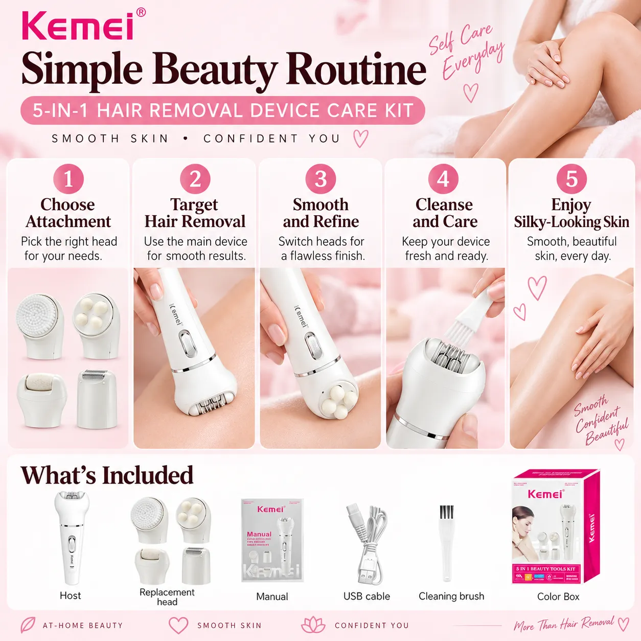 5-in-1 Hair Removal Device Care Kit — view 4