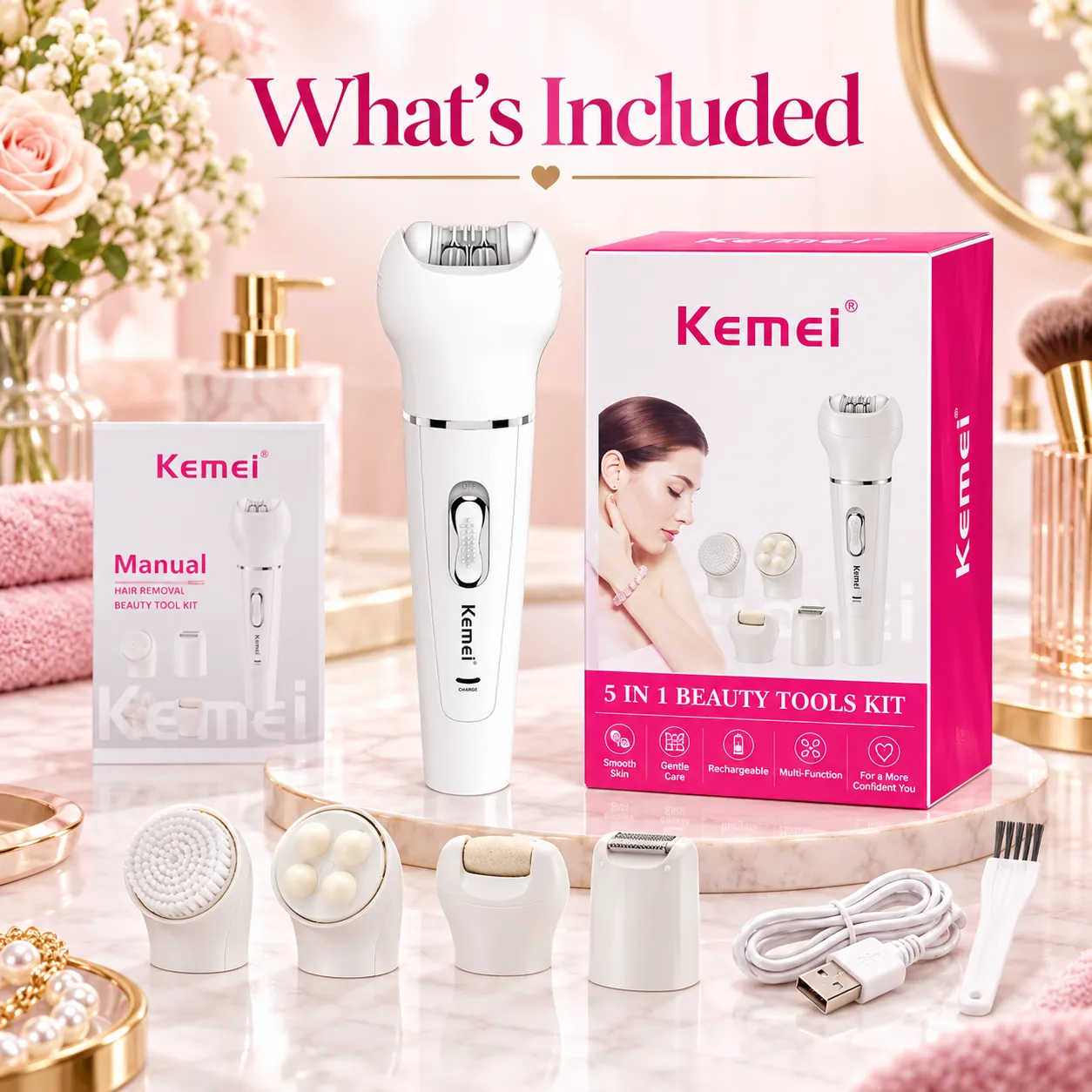 5-in-1 Hair Removal Device Care Kit — view 3