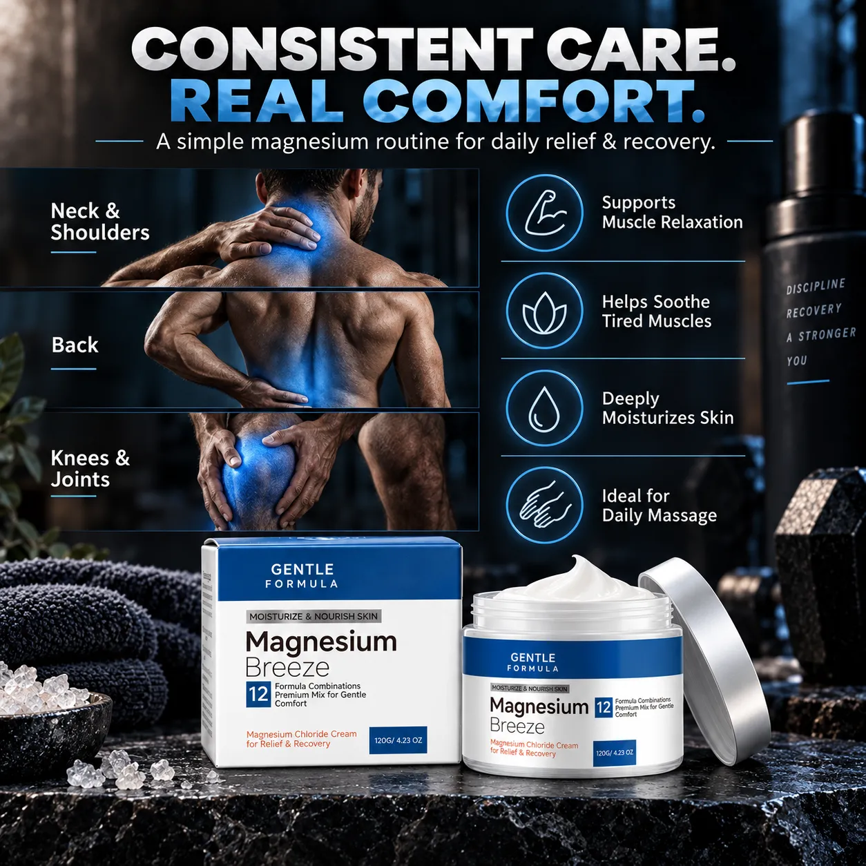 Men's Magnesium Breeze Recovery Cream — view 2