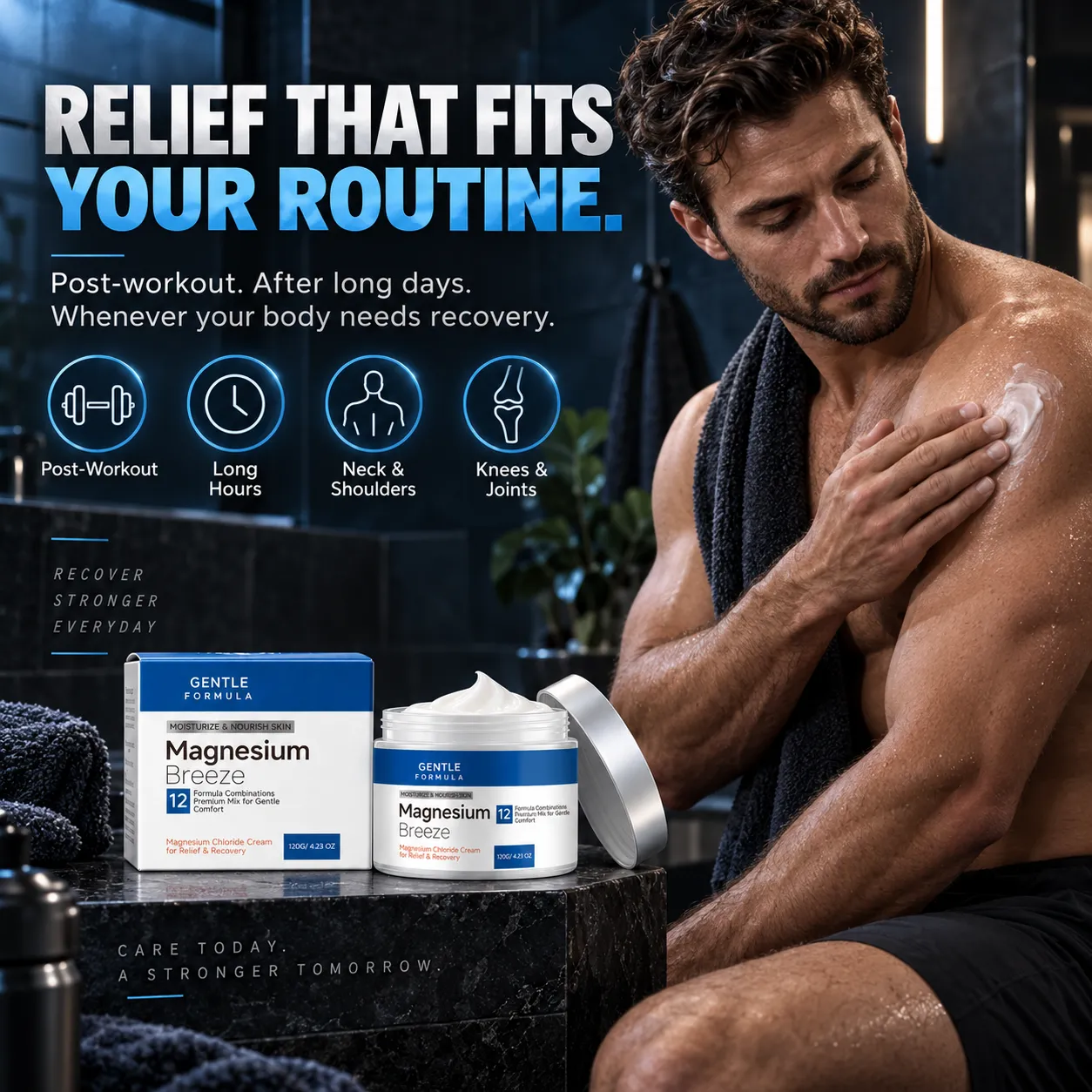 Men's Magnesium Breeze Recovery Cream — view 5