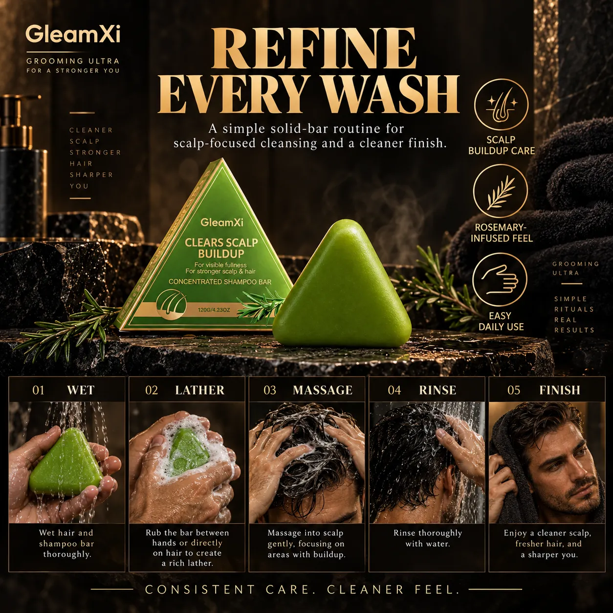 Men's Rosemary Shampoo Bar — view 4