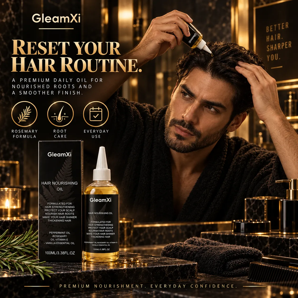 Men's Hair Nourishing Oil — view 2