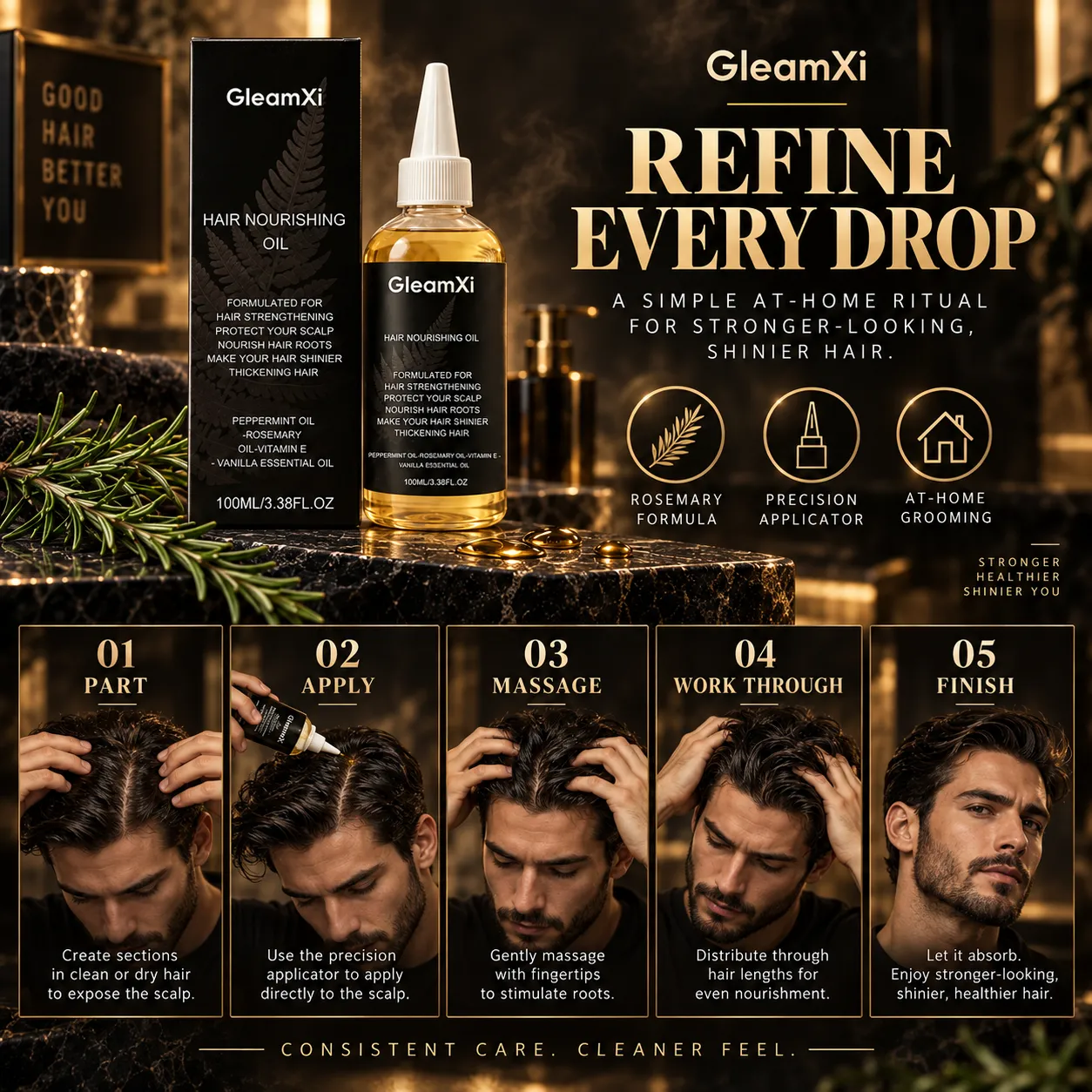 Men's Hair Nourishing Oil — view 5