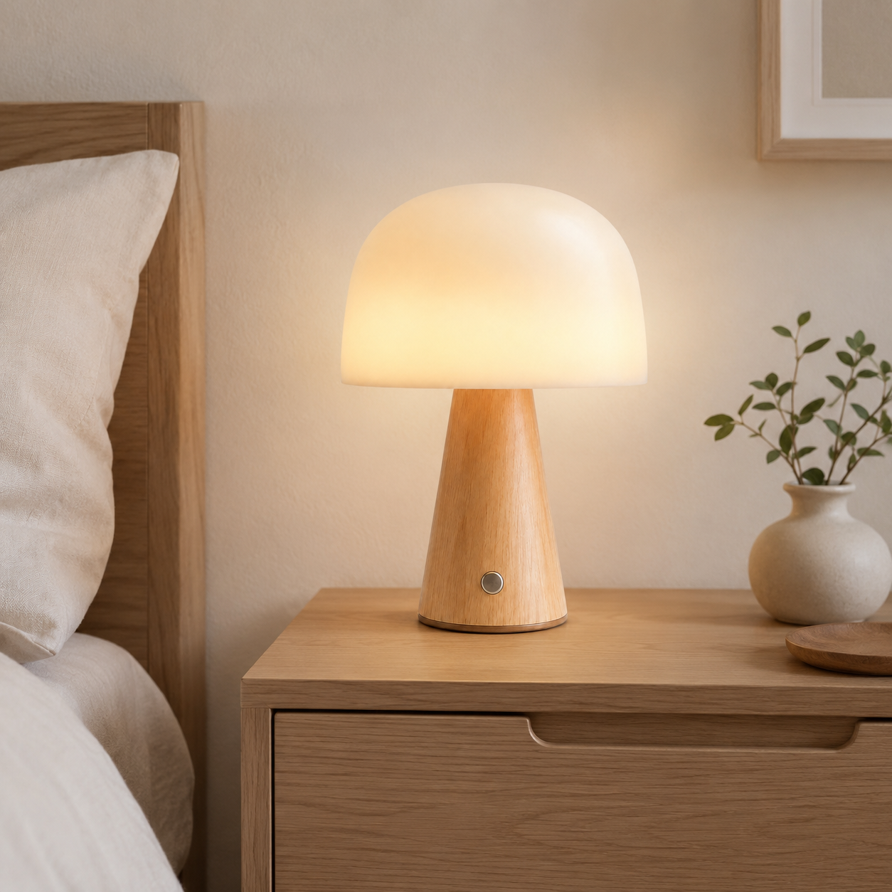 Pleated Shade Cordless Lamp