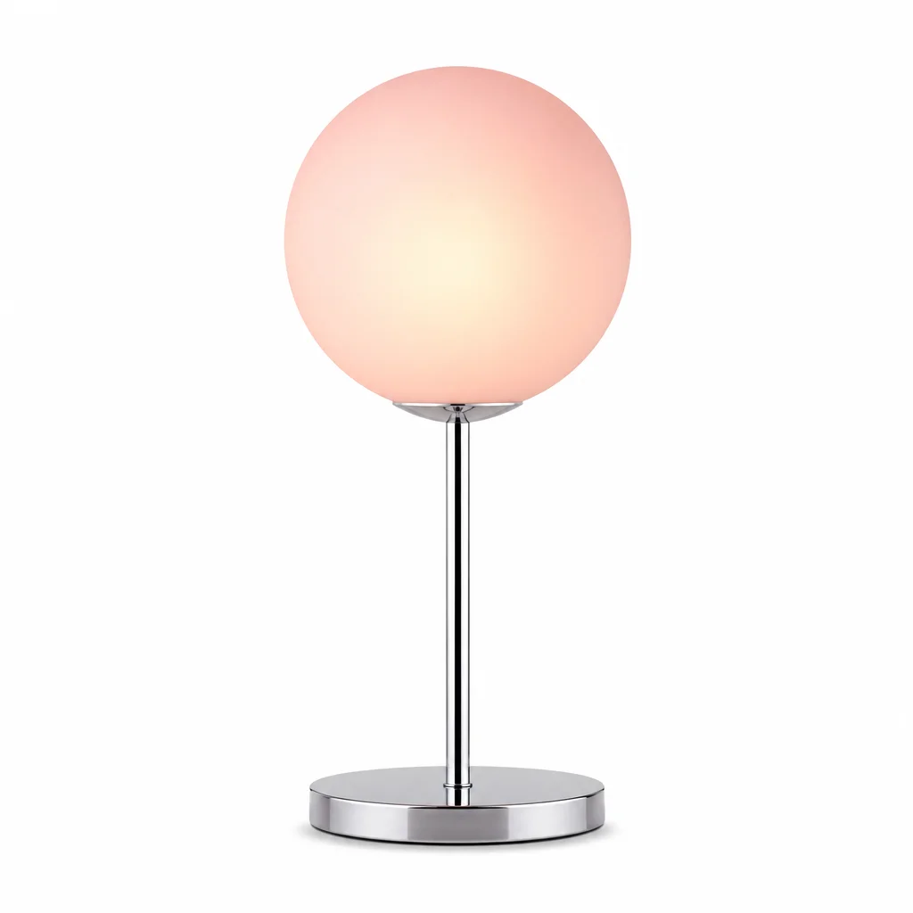 Lollipop Glass Table Lamp styled beside the sofa
